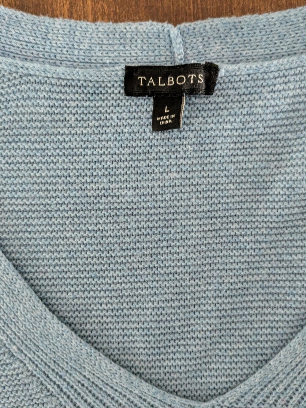 Talbots Light Blue Knit Sweater Large